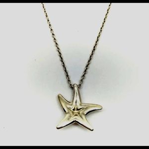Tiffany & Co. Elsa Peretti Sterling Silver Starfish Pendant Necklace